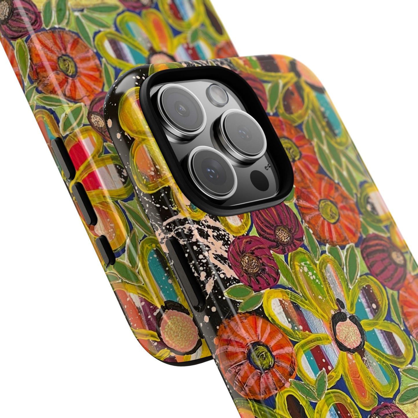 Protective Phone Case — Modern Floral Abstract Design