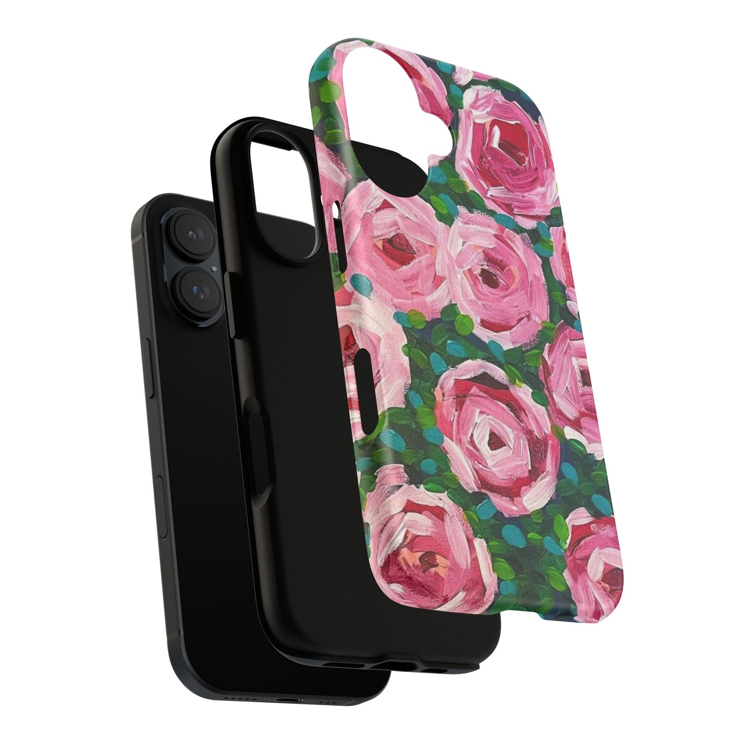 Protective Phone Case — Modern Rose Garden Abstract Design