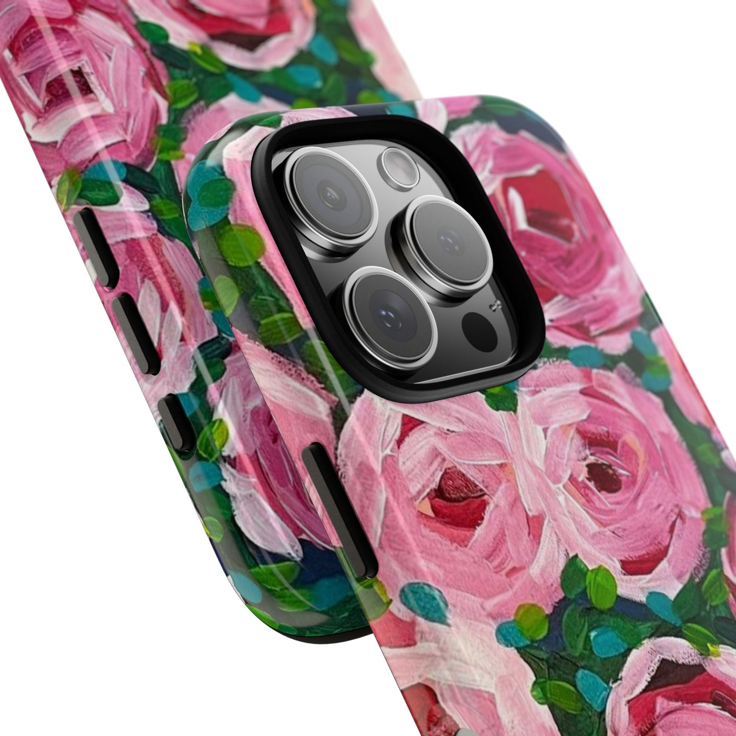 Protective Phone Case — Modern Rose Garden Abstract Design
