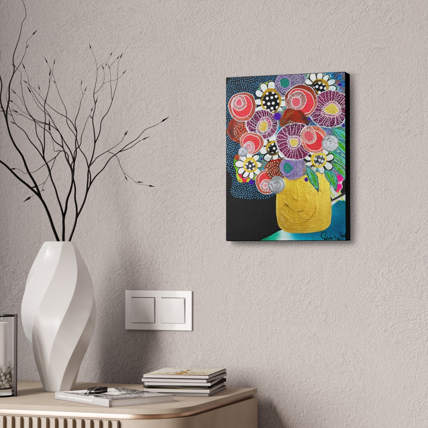 Canvas Print. Floral Still Life by Jessica Wood Artist