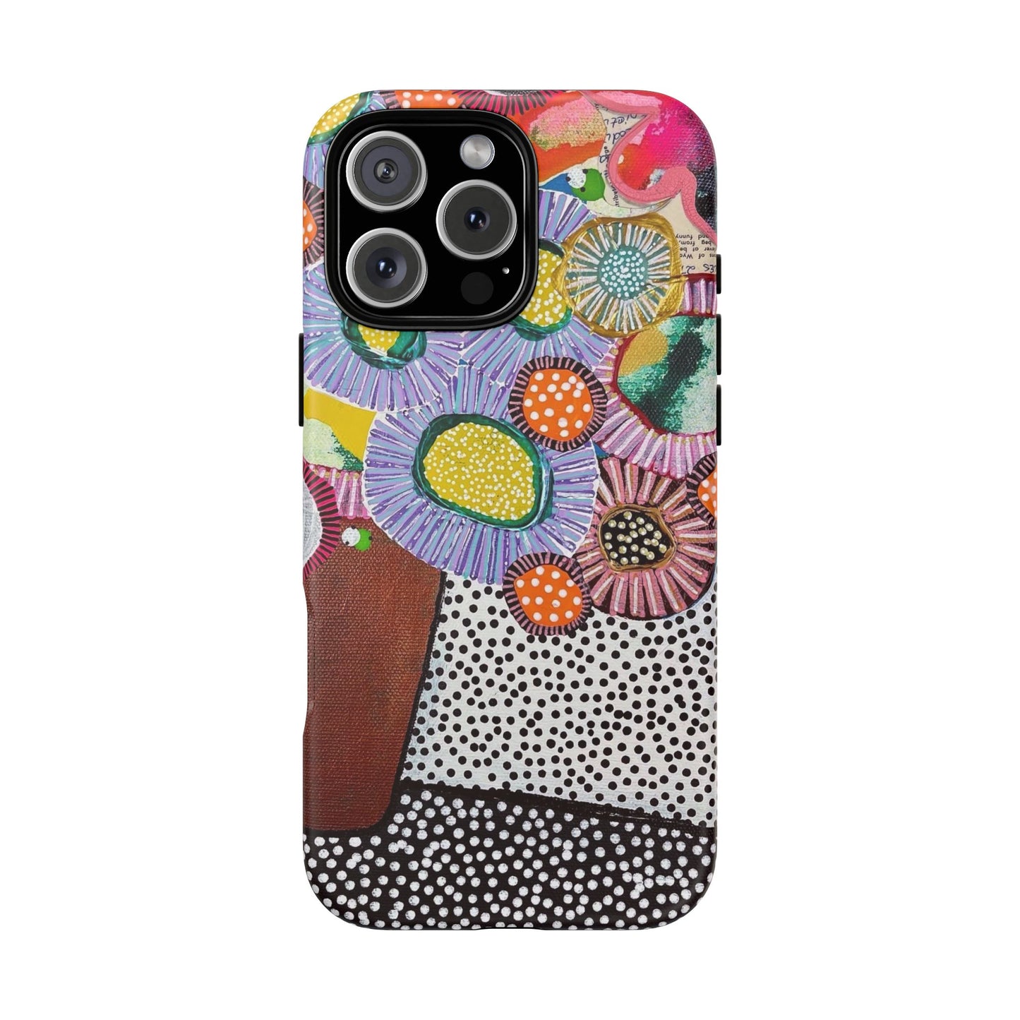 Protective Phone Case — Modern Floral Abstract Design