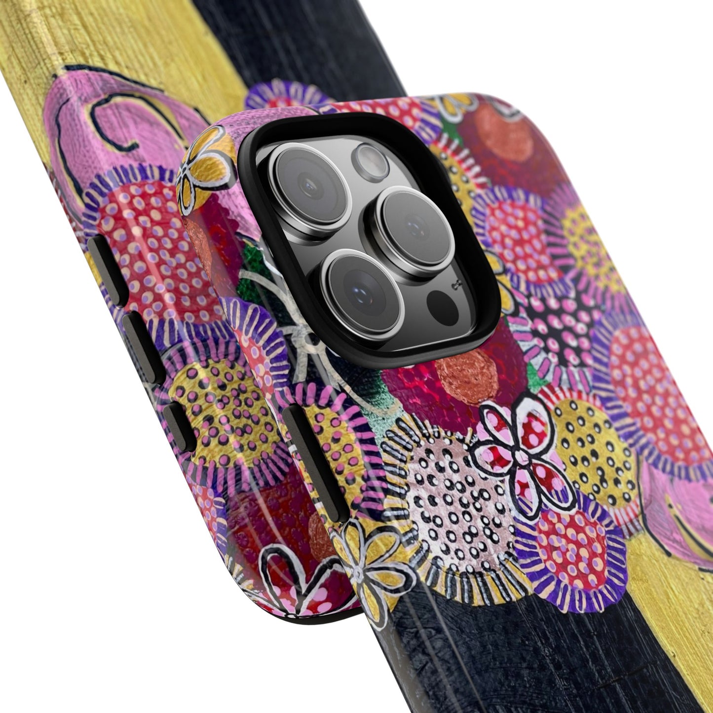 Protective Phone Case — Modern Floral Abstract Design