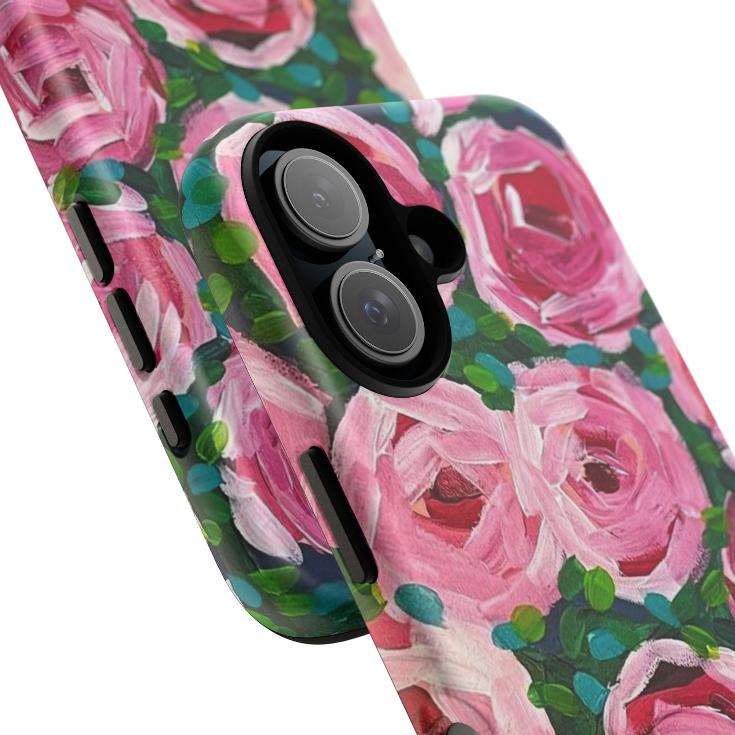 Protective Phone Case — Modern Rose Garden Abstract Design