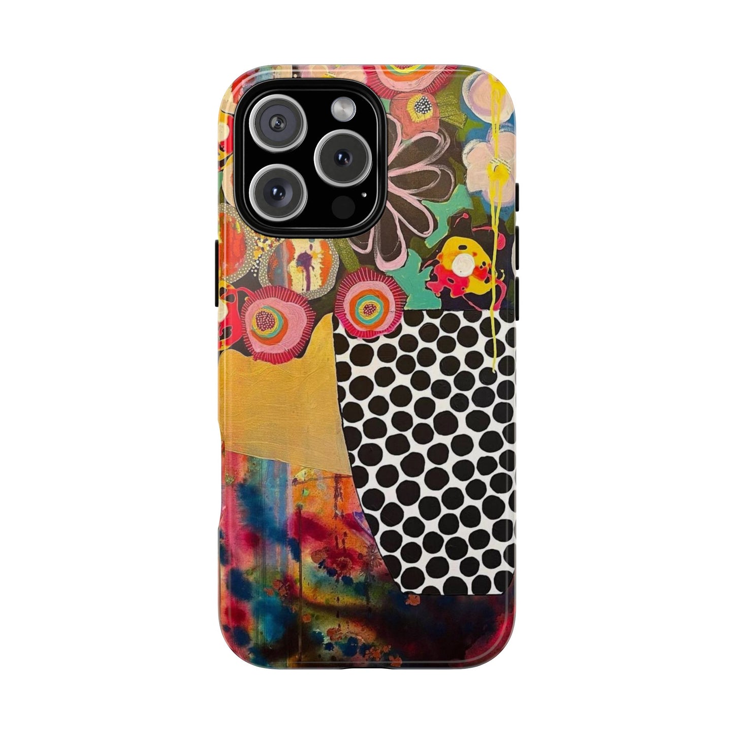 Protective Phone Case — Modern Floral Abstract Design