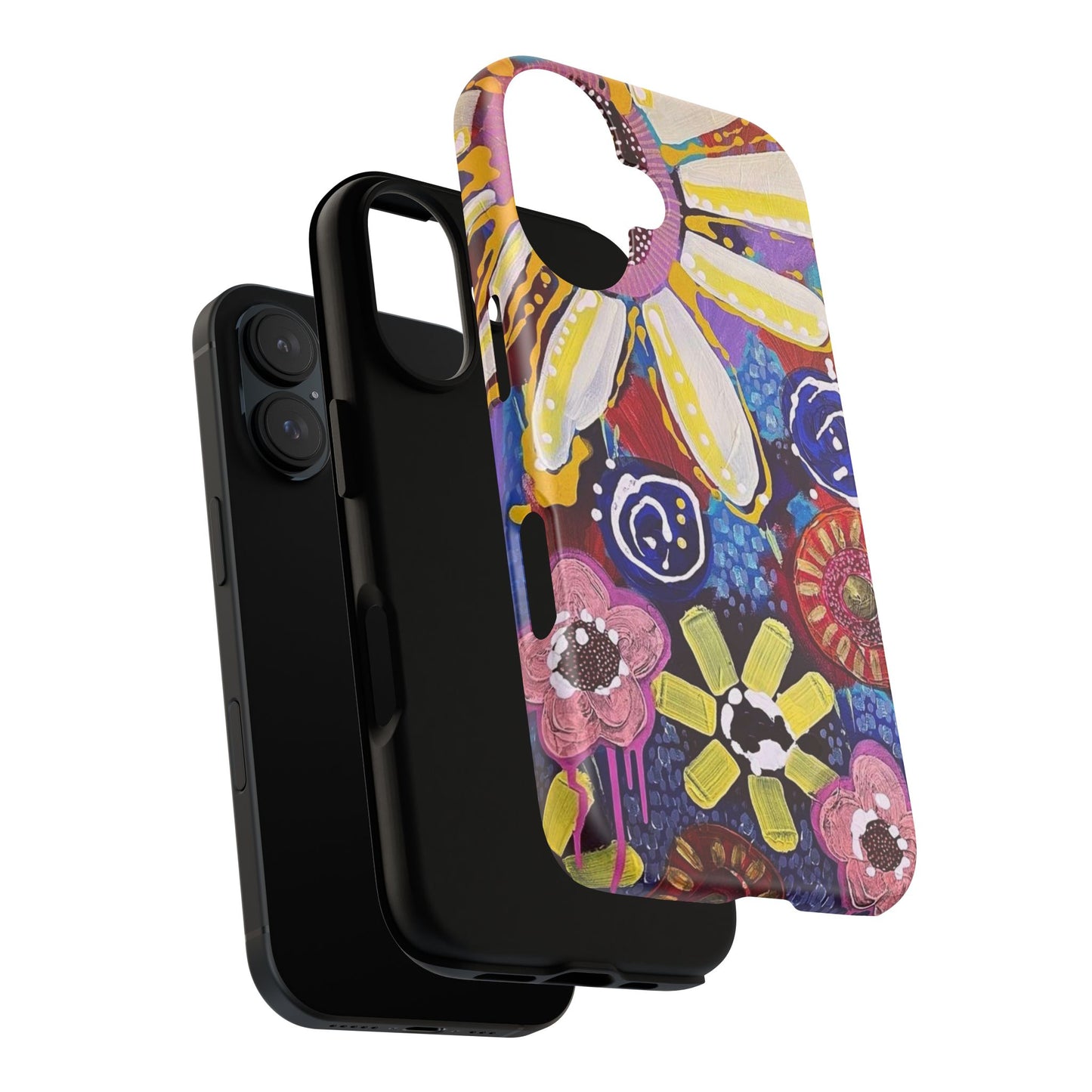 Protective Phone Case — Modern Floral Abstract Design