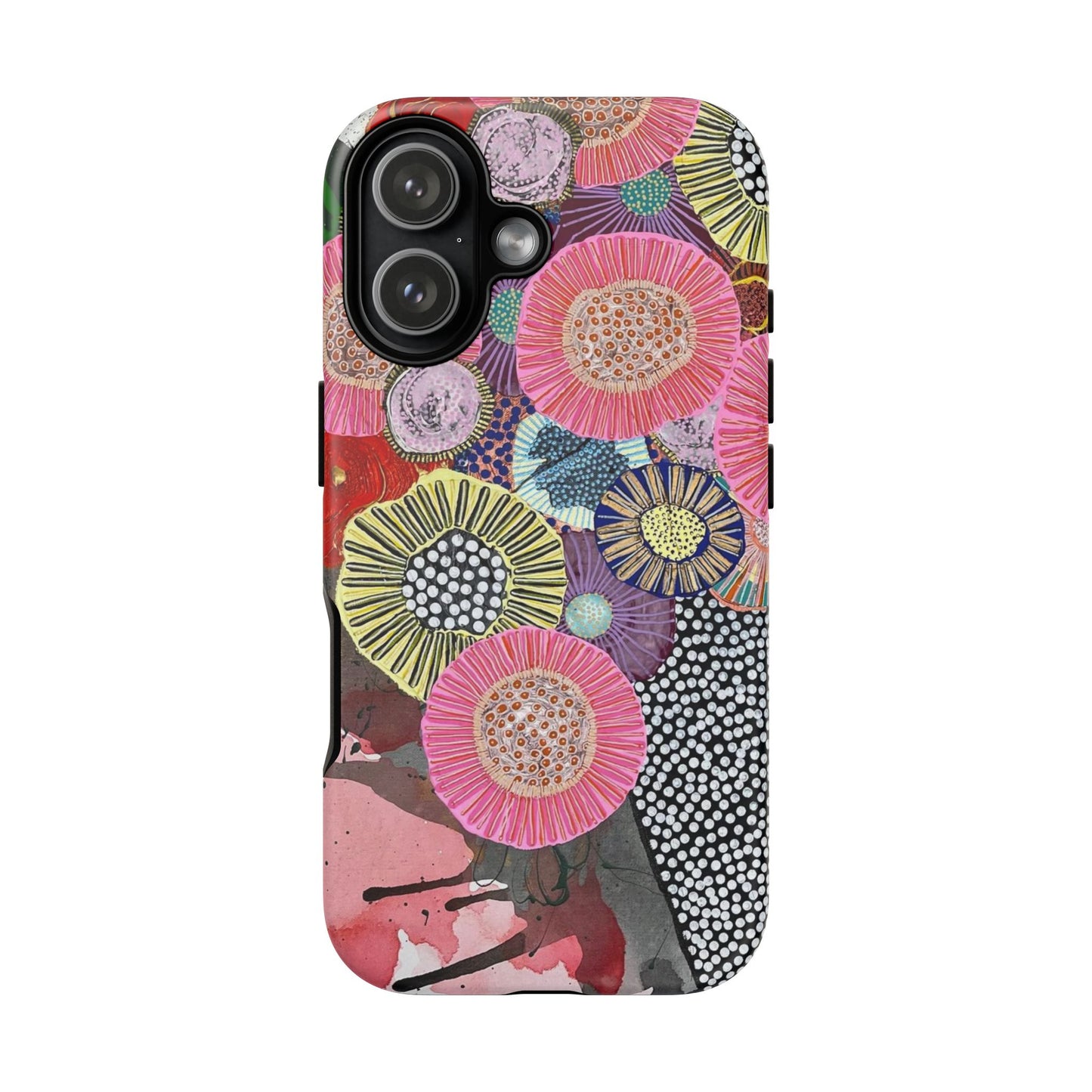 Protective Phone Case — Modern Floral Abstract Design