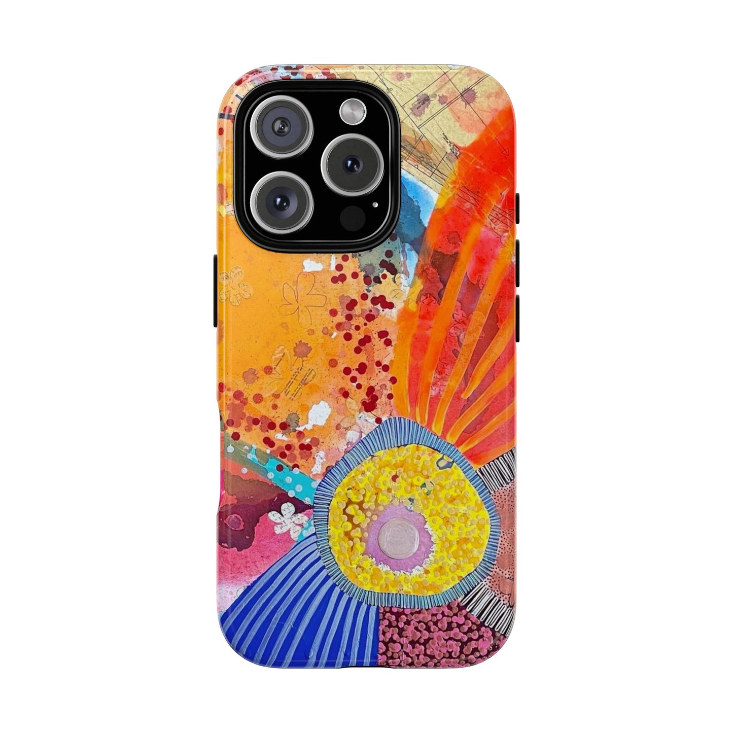 Protective Phone Case — Modern Floral Abstract Design