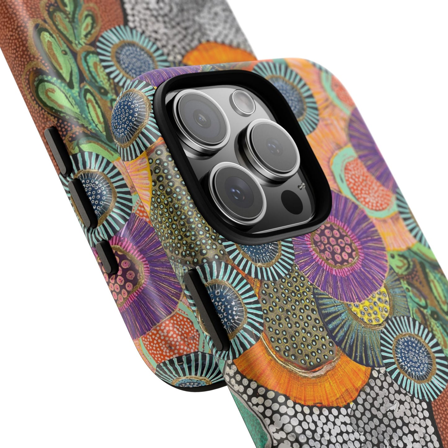 Protective Phone Case — Modern Floral Abstract Design