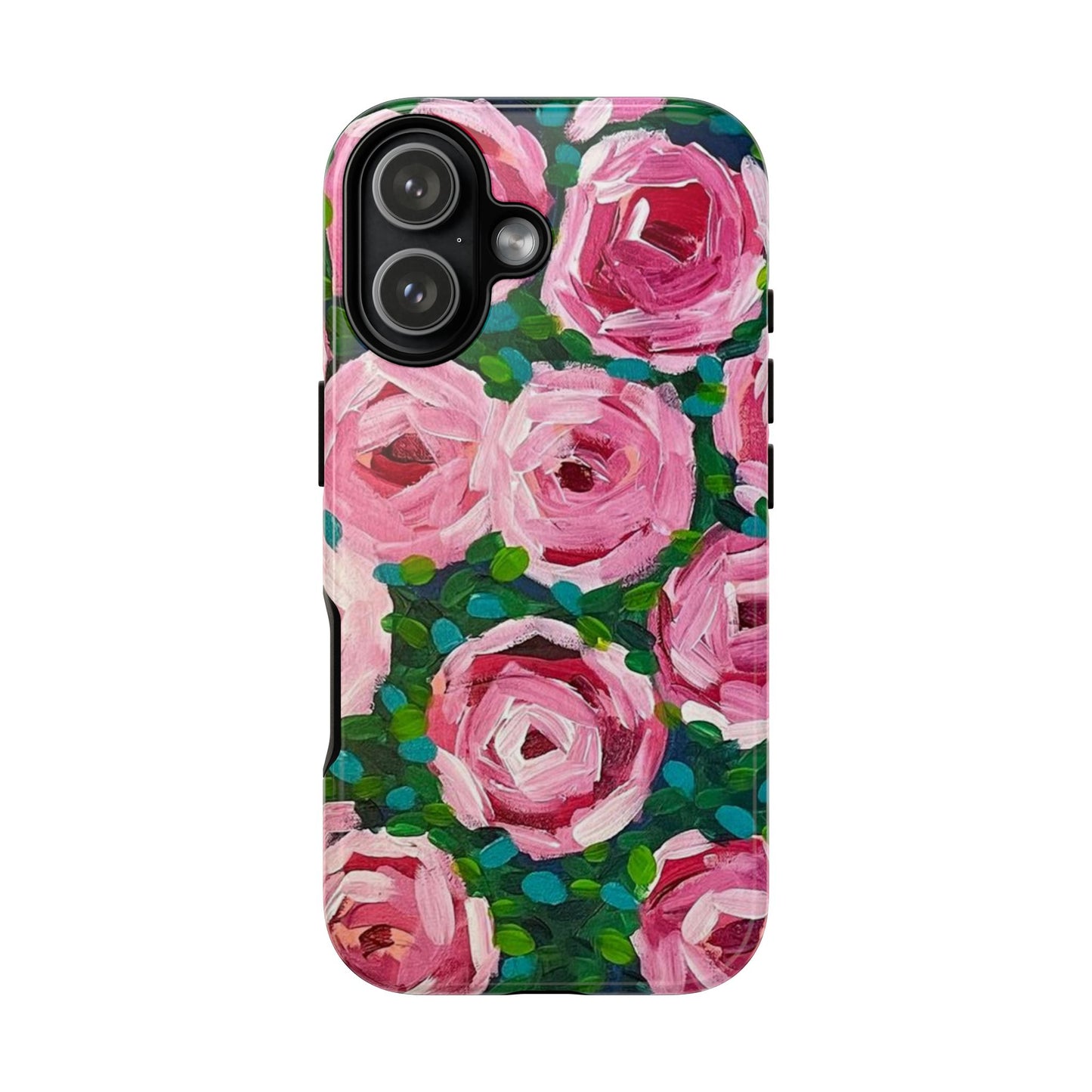 Protective Phone Case — Modern Rose Garden Abstract Design
