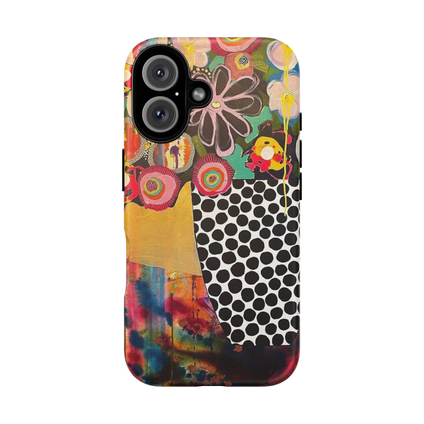 Protective Phone Case — Modern Floral Abstract Design