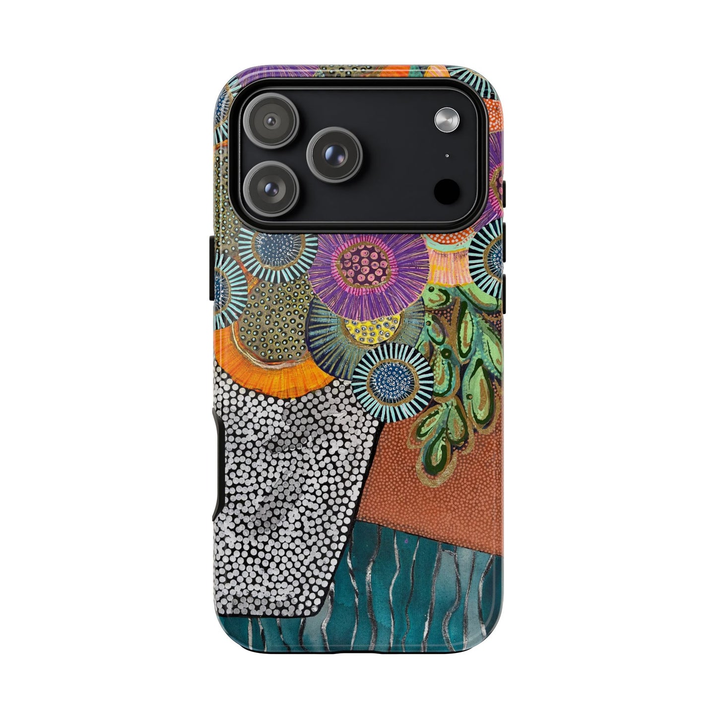 Protective Phone Case — Modern Floral Abstract Design