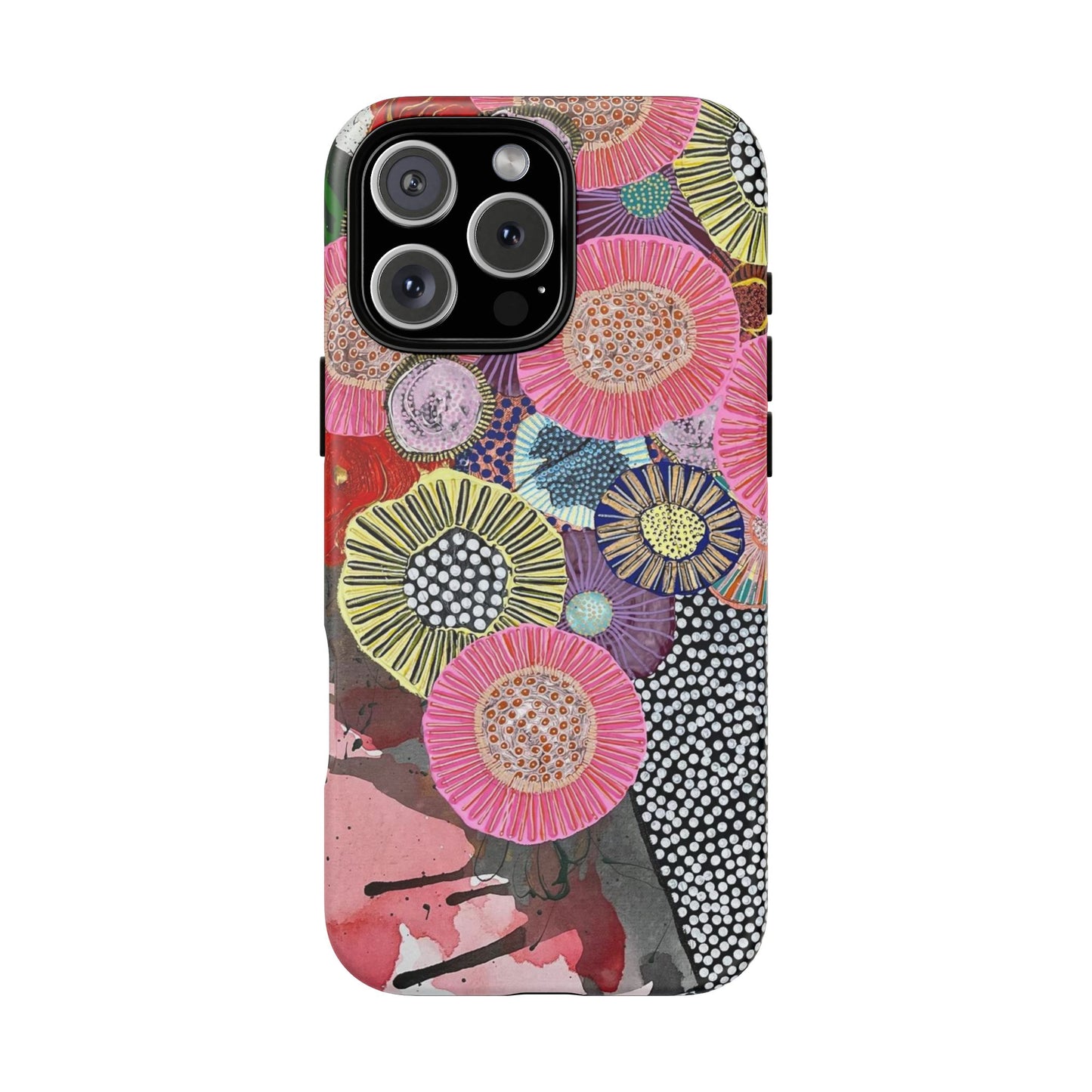 Protective Phone Case — Modern Floral Abstract Design