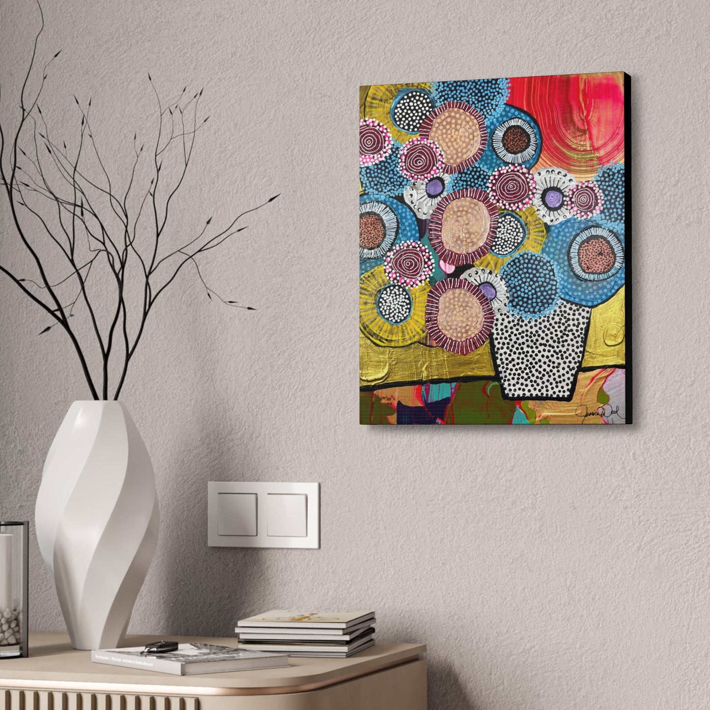 Canvas Print. Floral Still Life by Jessica Wood Artist