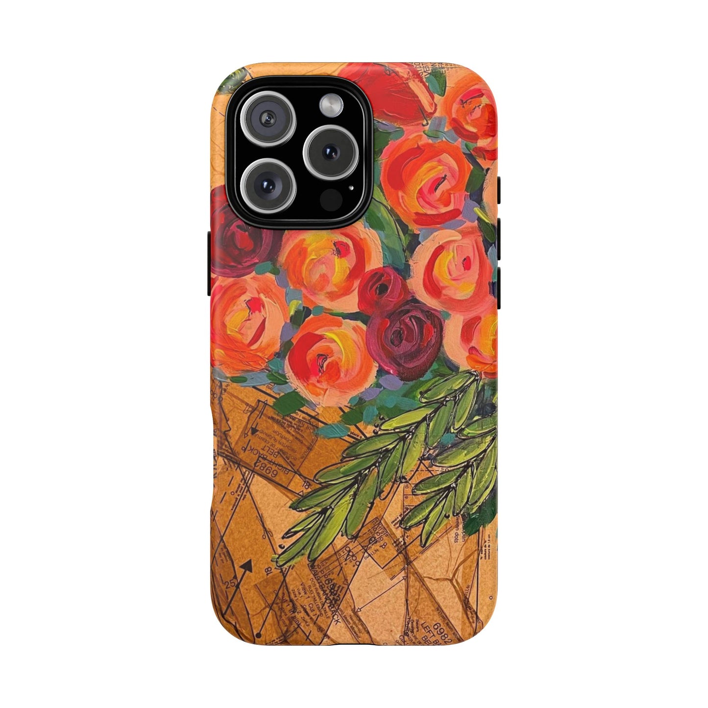Protective Phone Case — Modern Floral Abstract Design