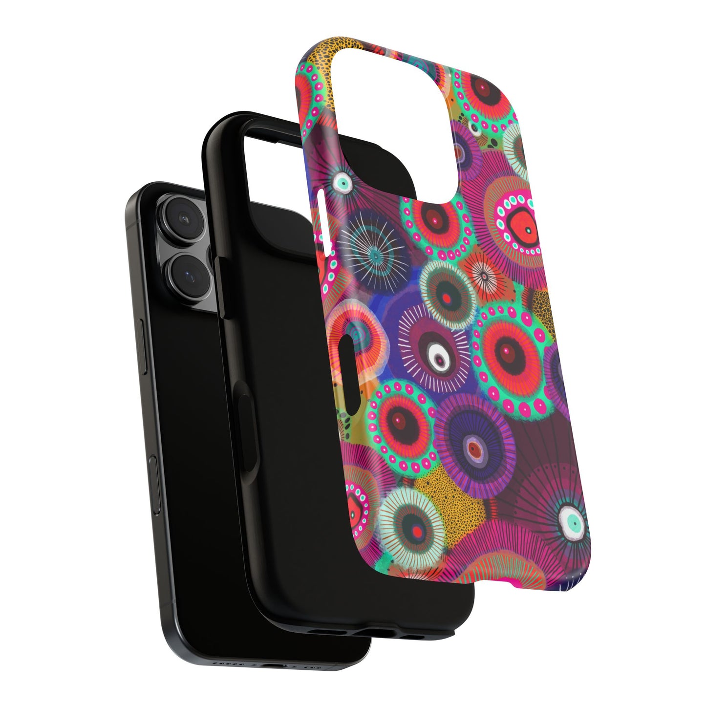 Protective Phone Case — Modern Floral Abstract Design