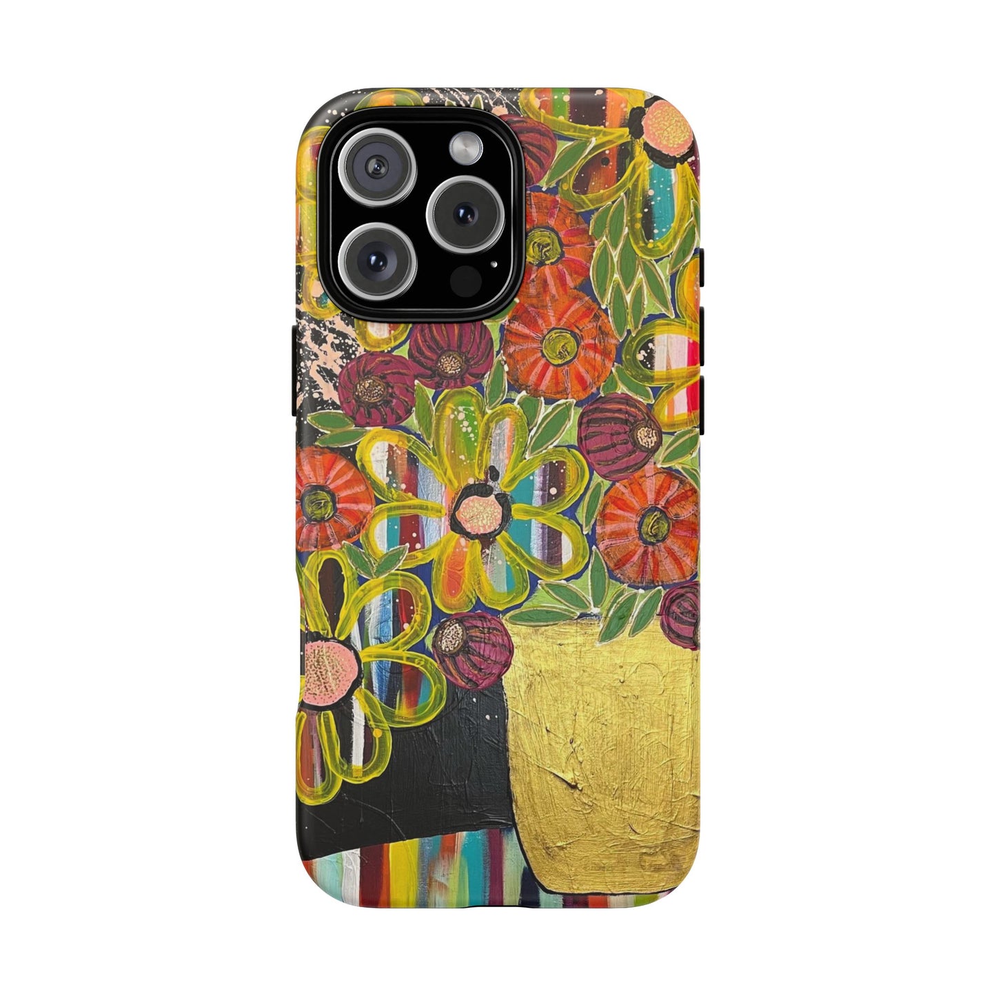 Protective Phone Case — Modern Floral Abstract Design
