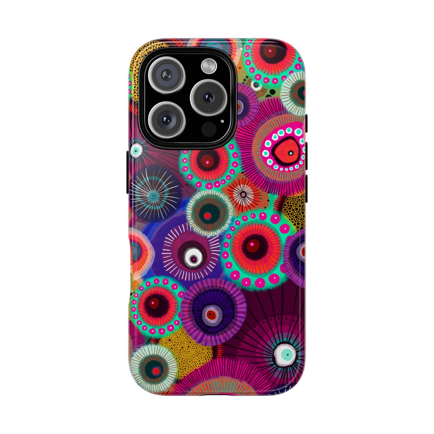 Protective Phone Case — Modern Floral Abstract Design
