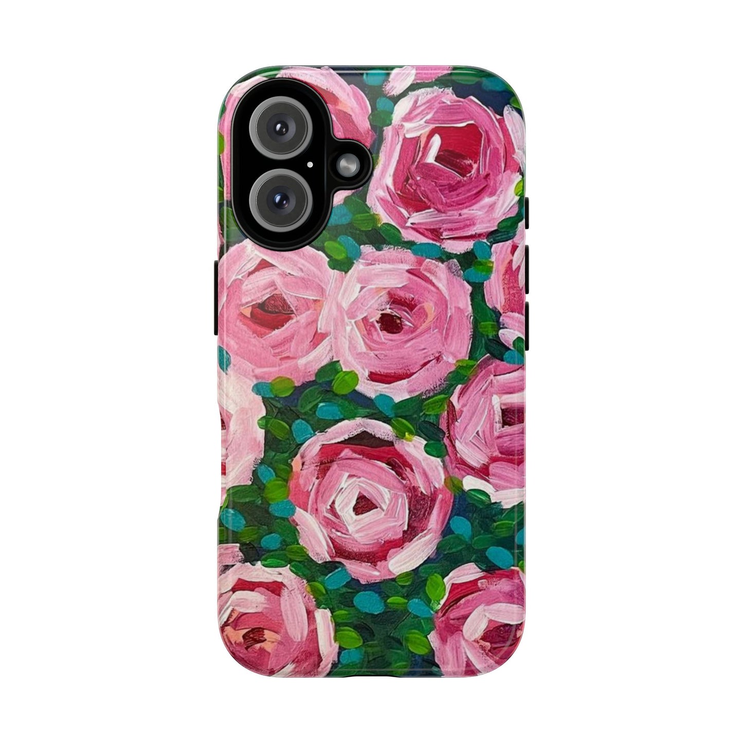 Protective Phone Case — Modern Rose Garden Abstract Design