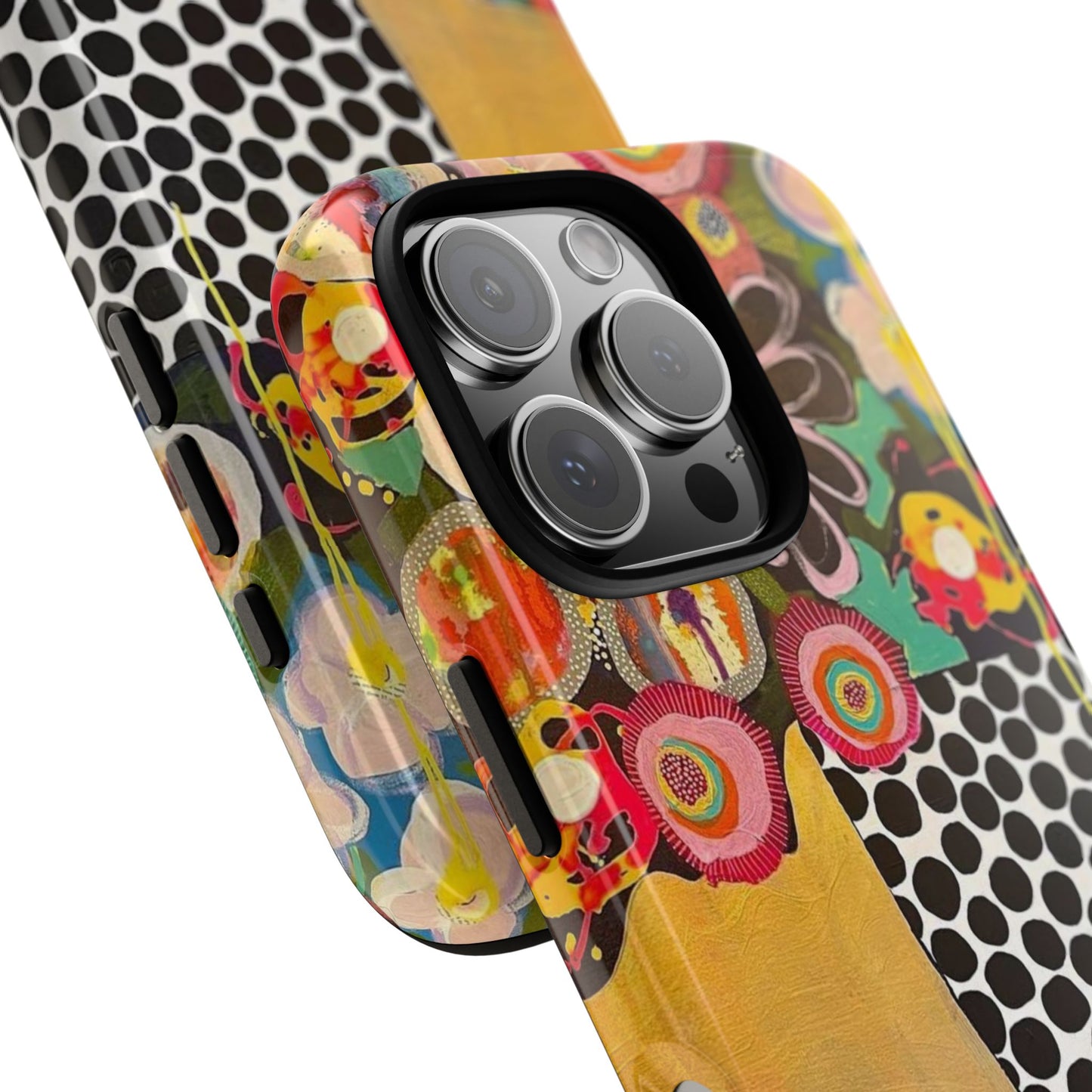 Protective Phone Case — Modern Floral Abstract Design