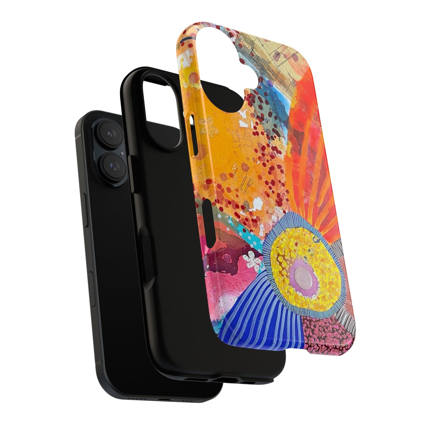 Protective Phone Case — Modern Floral Abstract Design