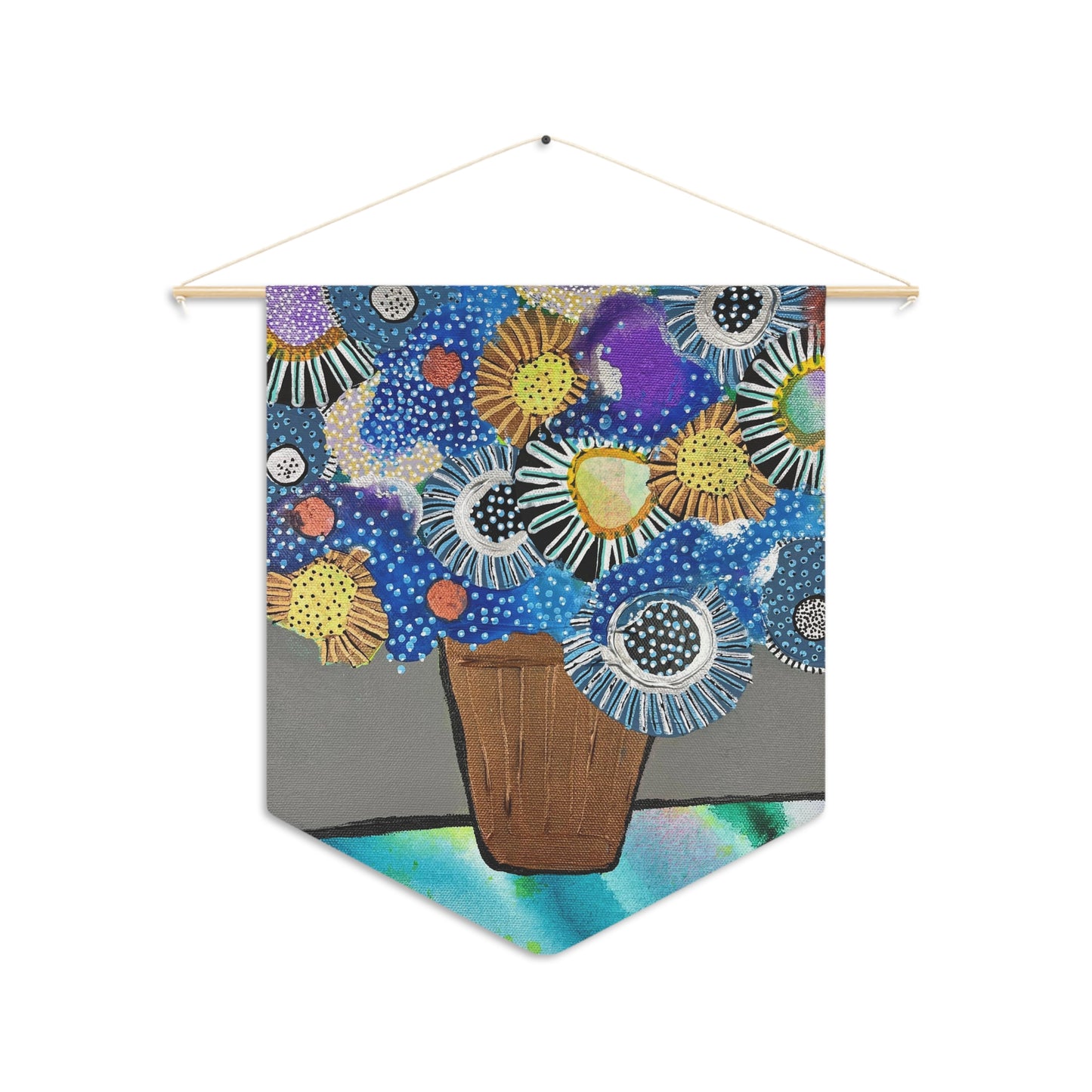 Decorative Pennant Flag — 18"×21" Poly Twill Wall Banner (One-Sided)