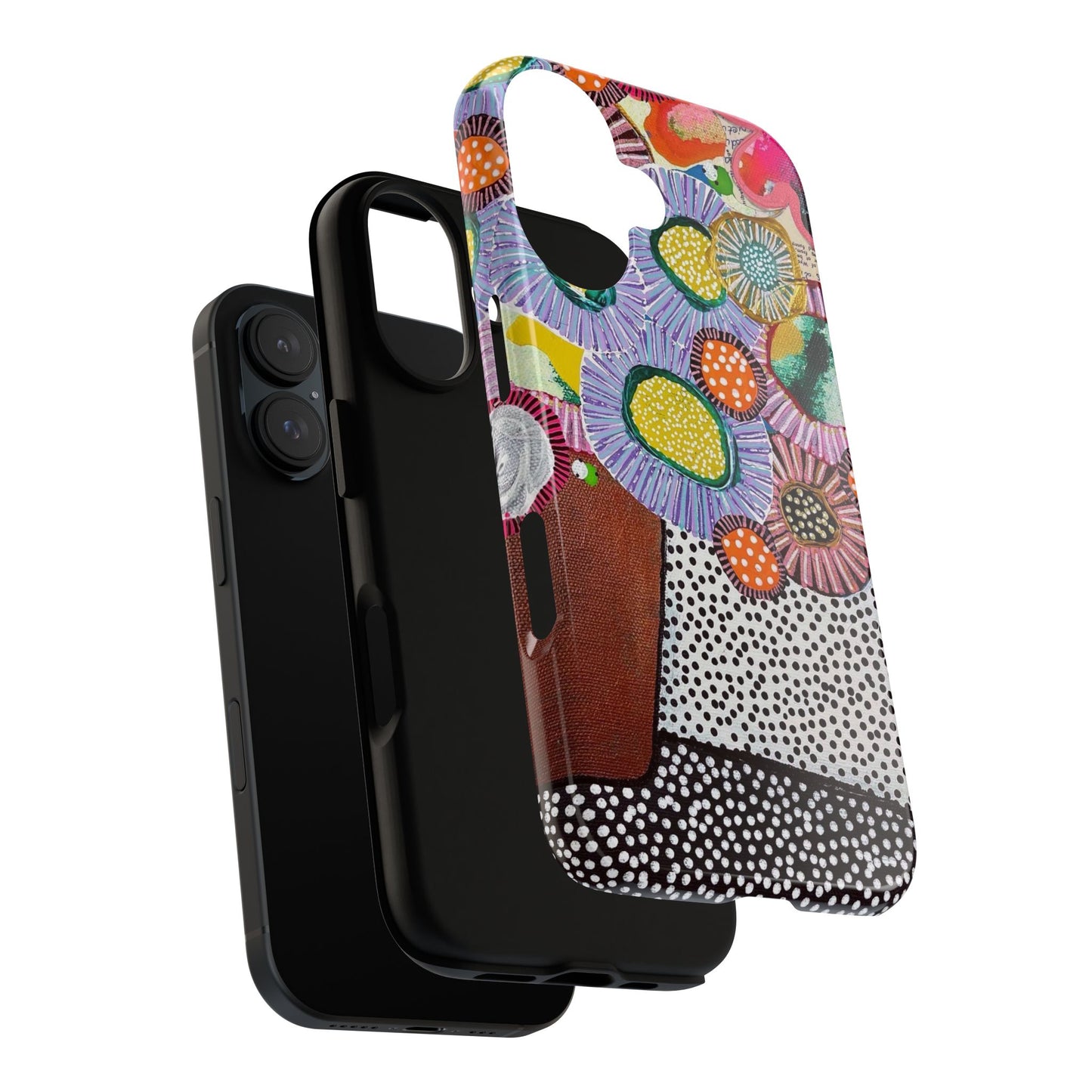 Protective Phone Case — Modern Floral Abstract Design