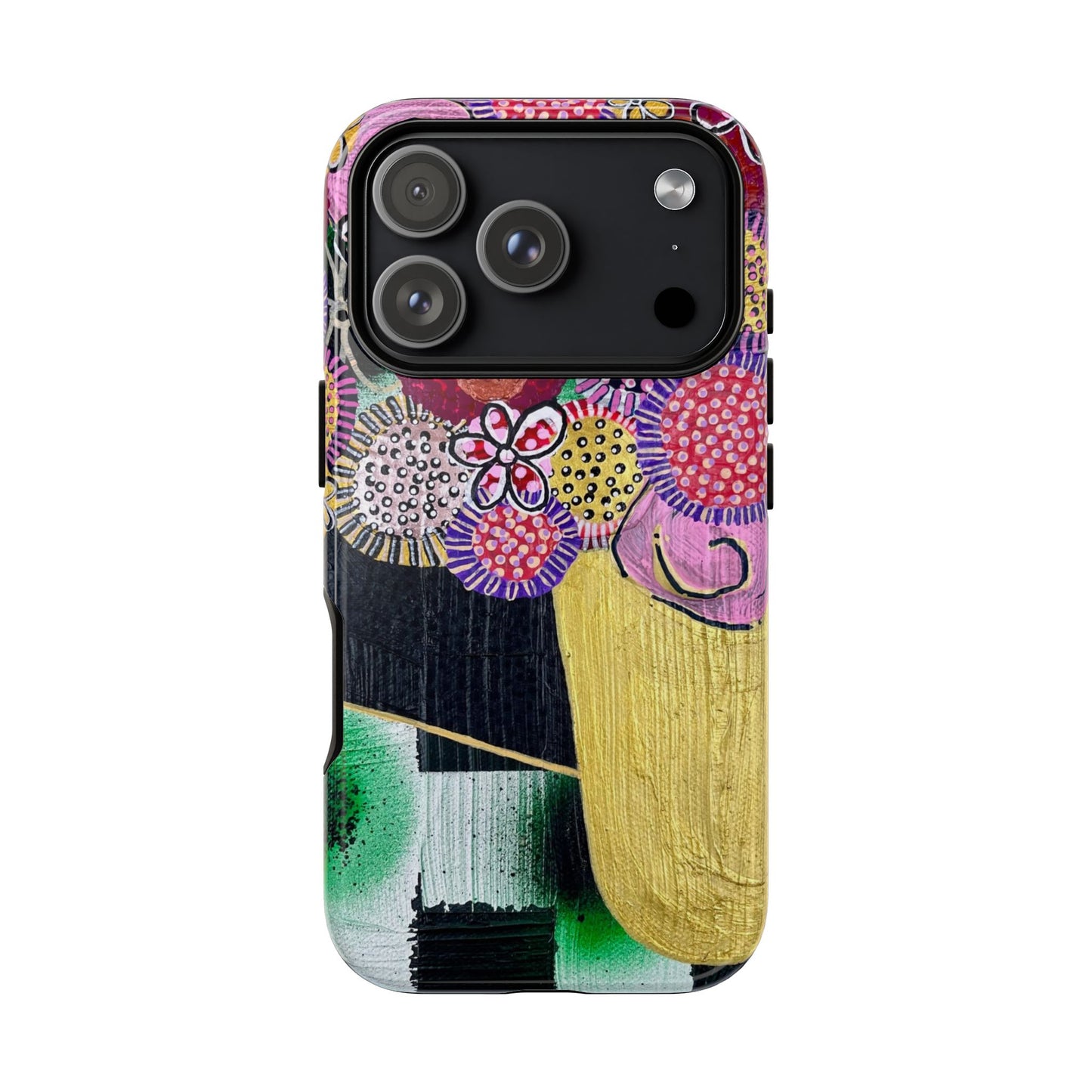 Protective Phone Case — Modern Floral Abstract Design