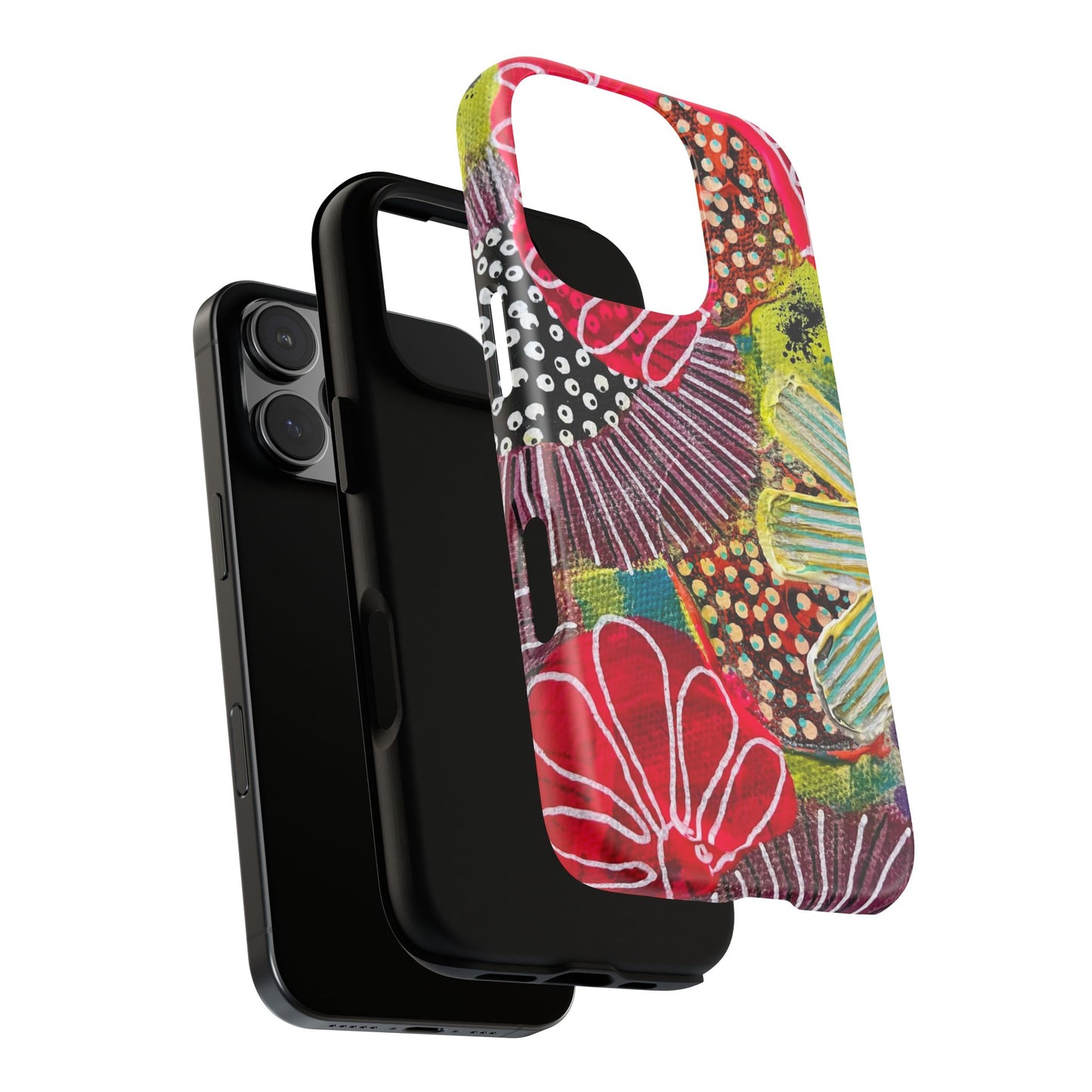 Protective Phone Case — Modern Floral Abstract Design