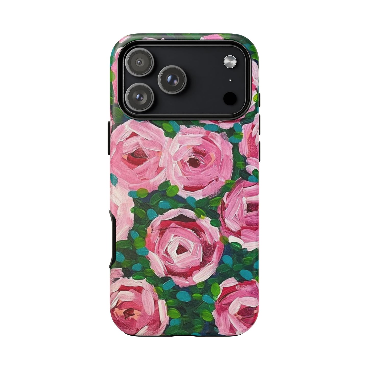 Protective Phone Case — Modern Rose Garden Abstract Design