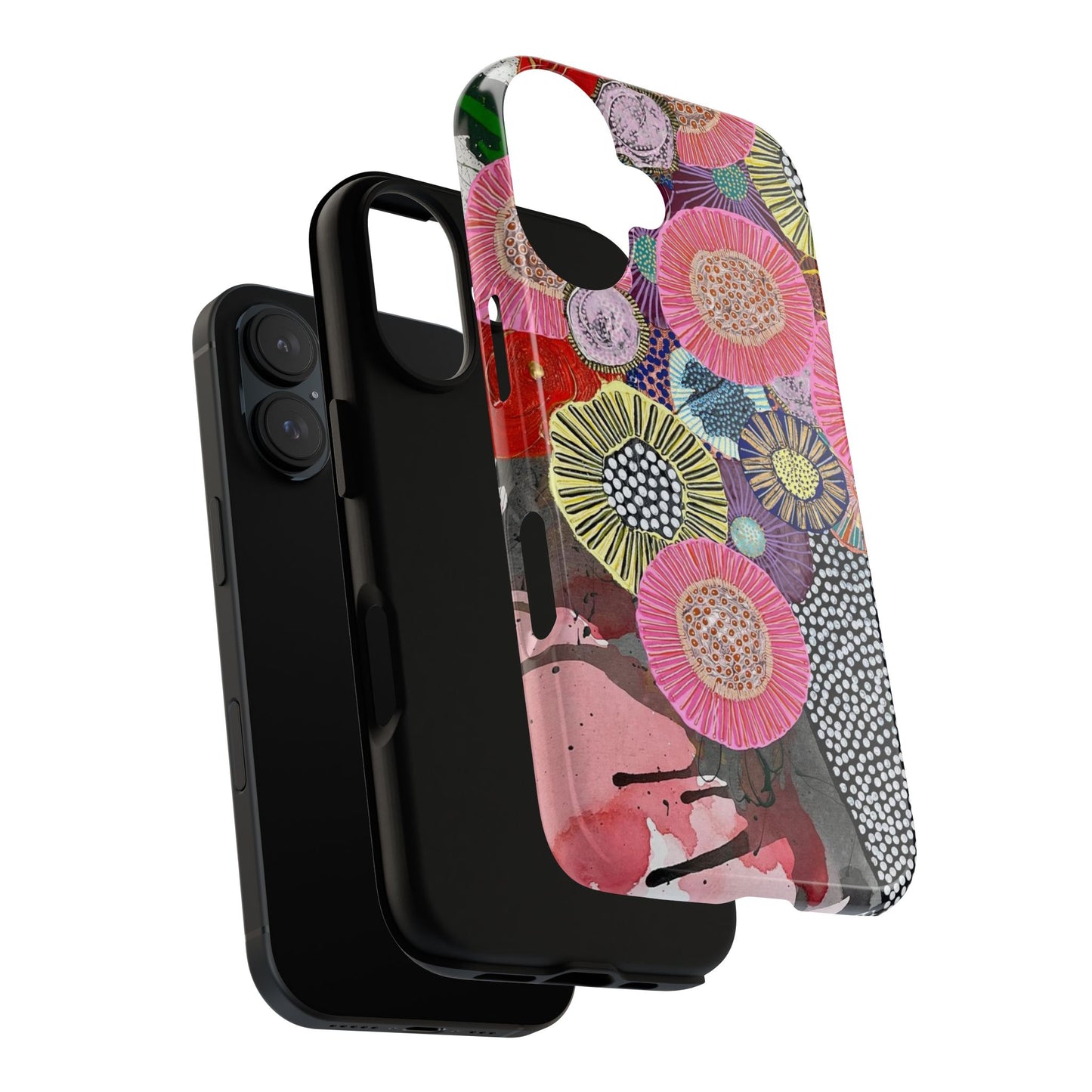 Protective Phone Case — Modern Floral Abstract Design