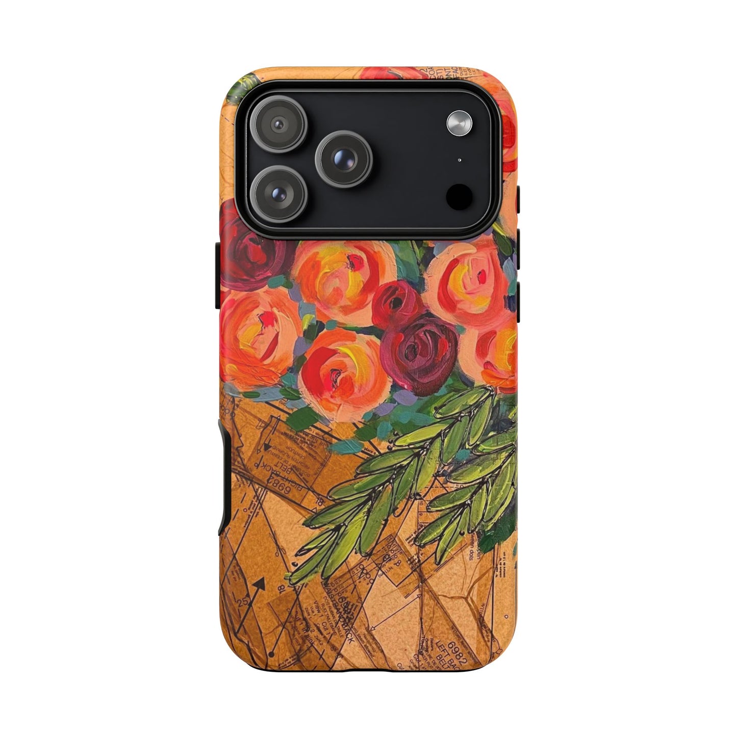 Protective Phone Case — Modern Floral Abstract Design