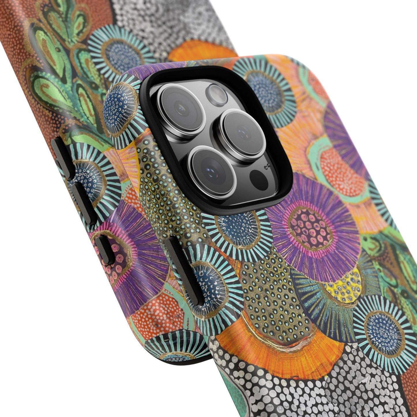 Protective Phone Case — Modern Floral Abstract Design