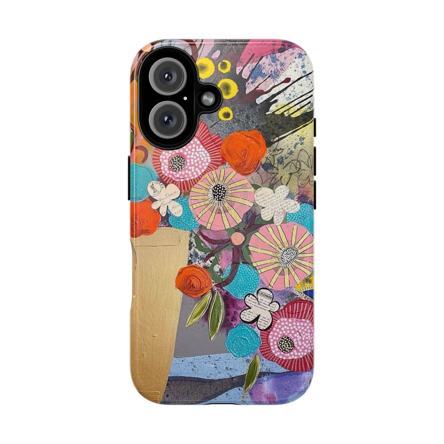Protective Phone Case — Modern Floral Abstract Design