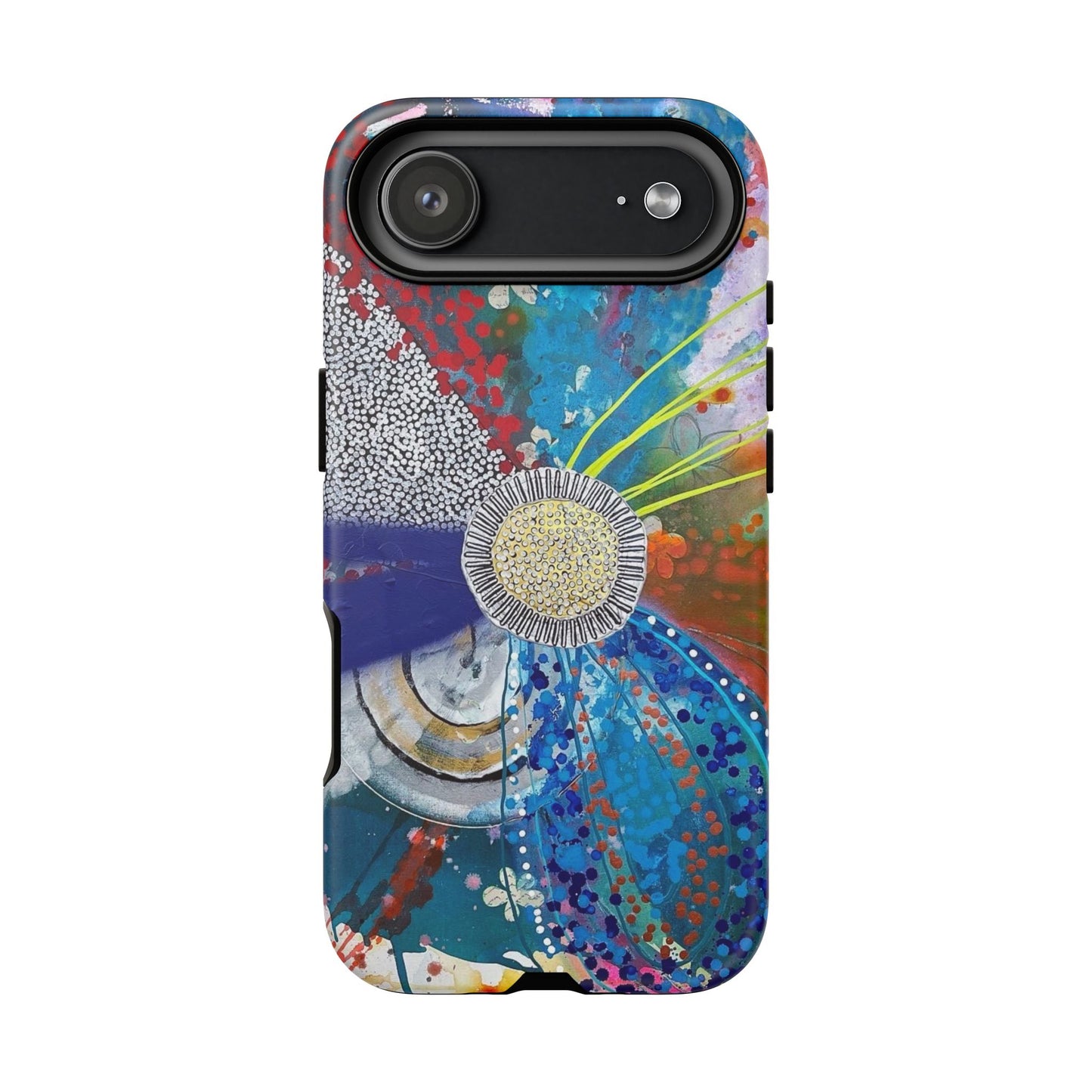 Protective Phone Case — Modern Floral Abstract Design