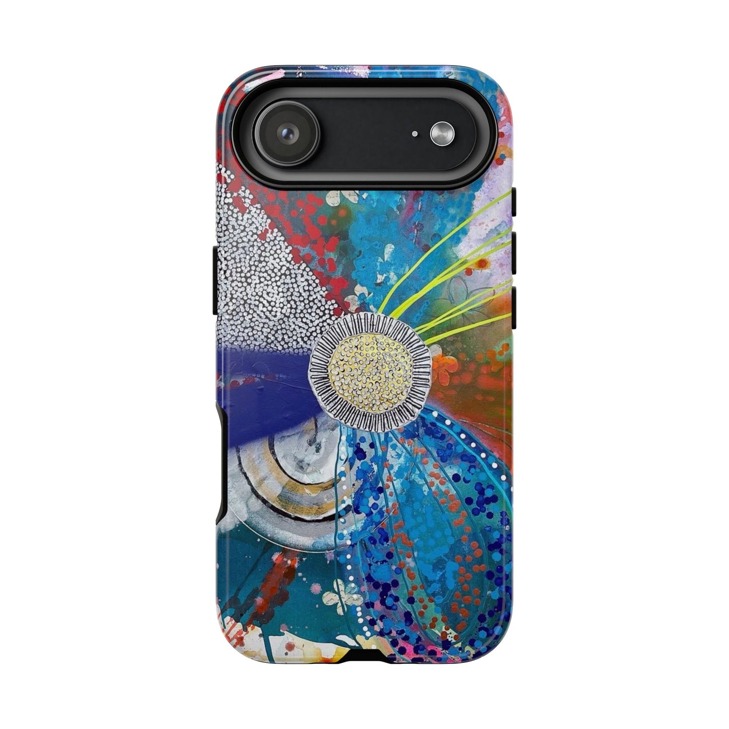 Protective Phone Case — Modern Floral Abstract Design