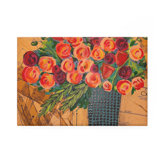 Floral Still Life Rectangular Refrigerator Magnet