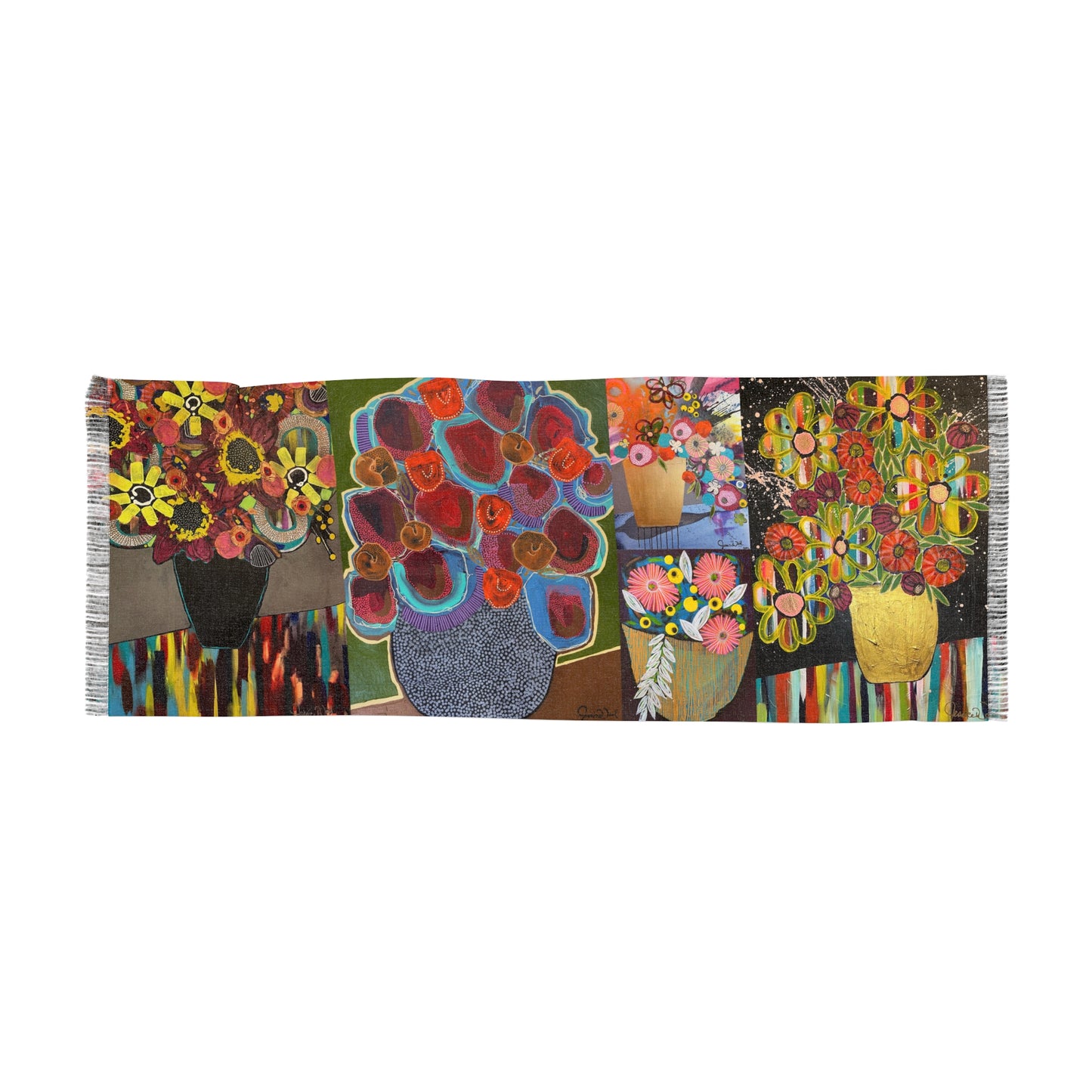 Floral Still Life Lightweight Scarf Wrap