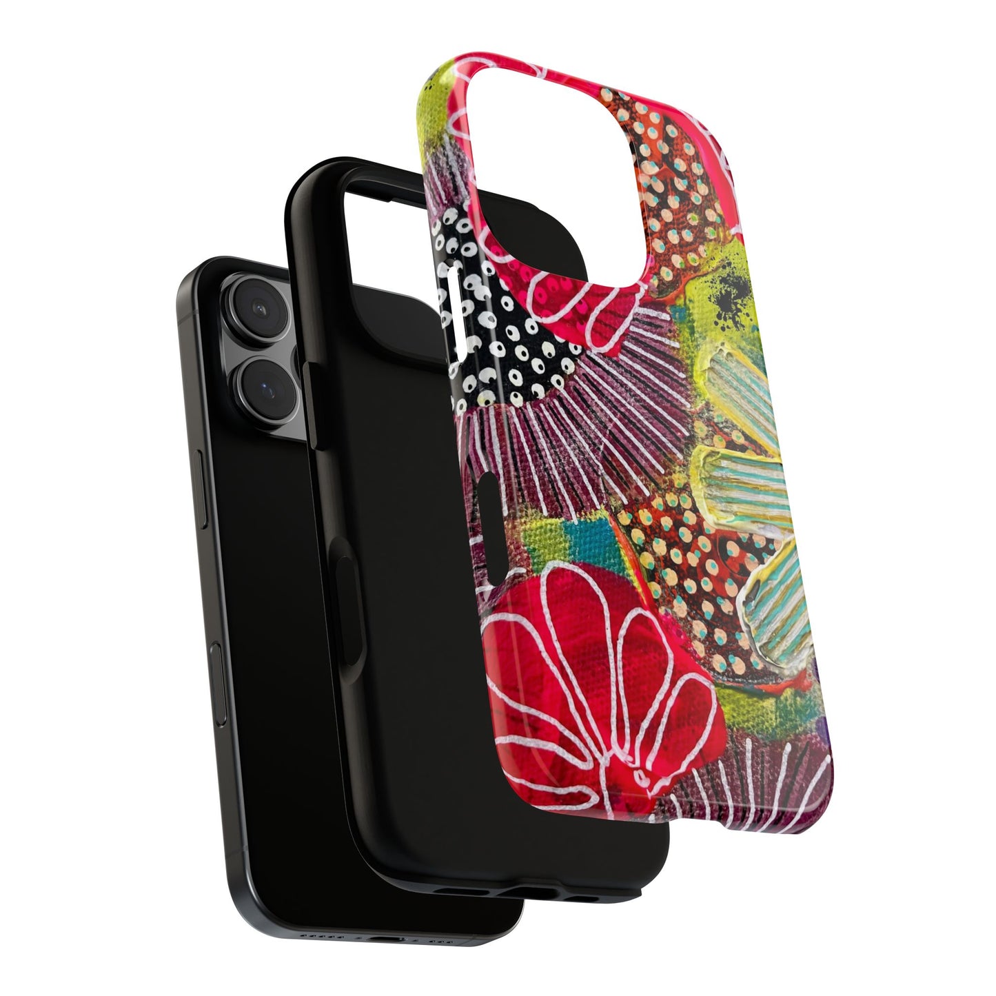 Protective Phone Case — Modern Floral Abstract Design