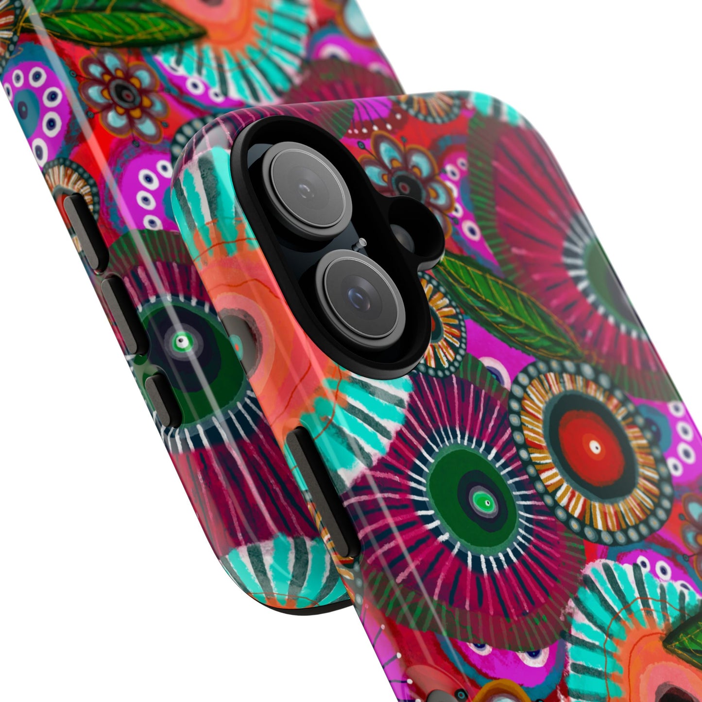 Protective Phone Case — Modern Floral Abstract Design