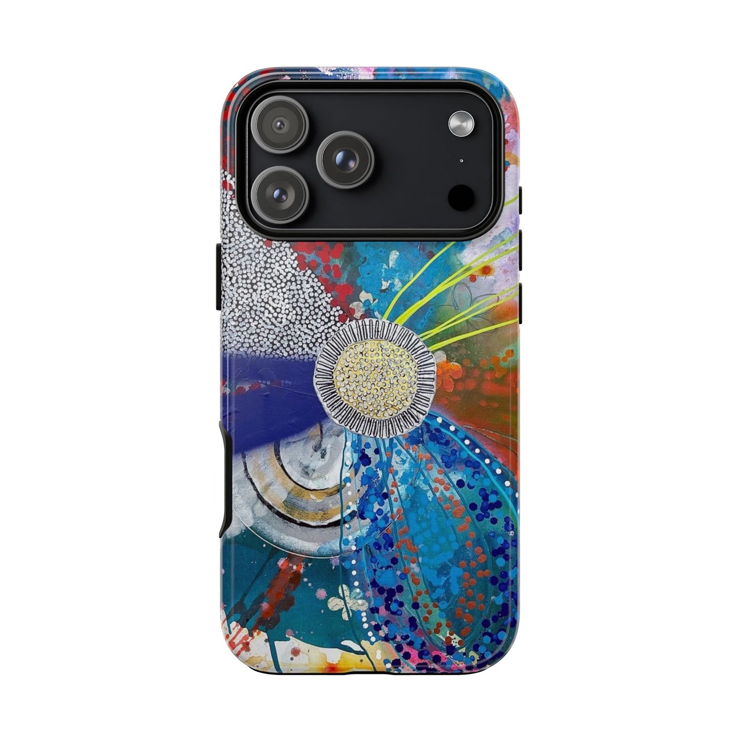 Protective Phone Case — Modern Floral Abstract Design
