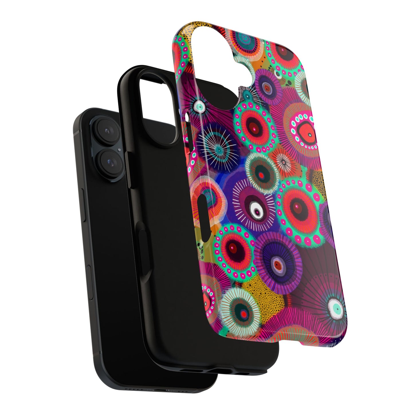 Protective Phone Case — Modern Floral Abstract Design