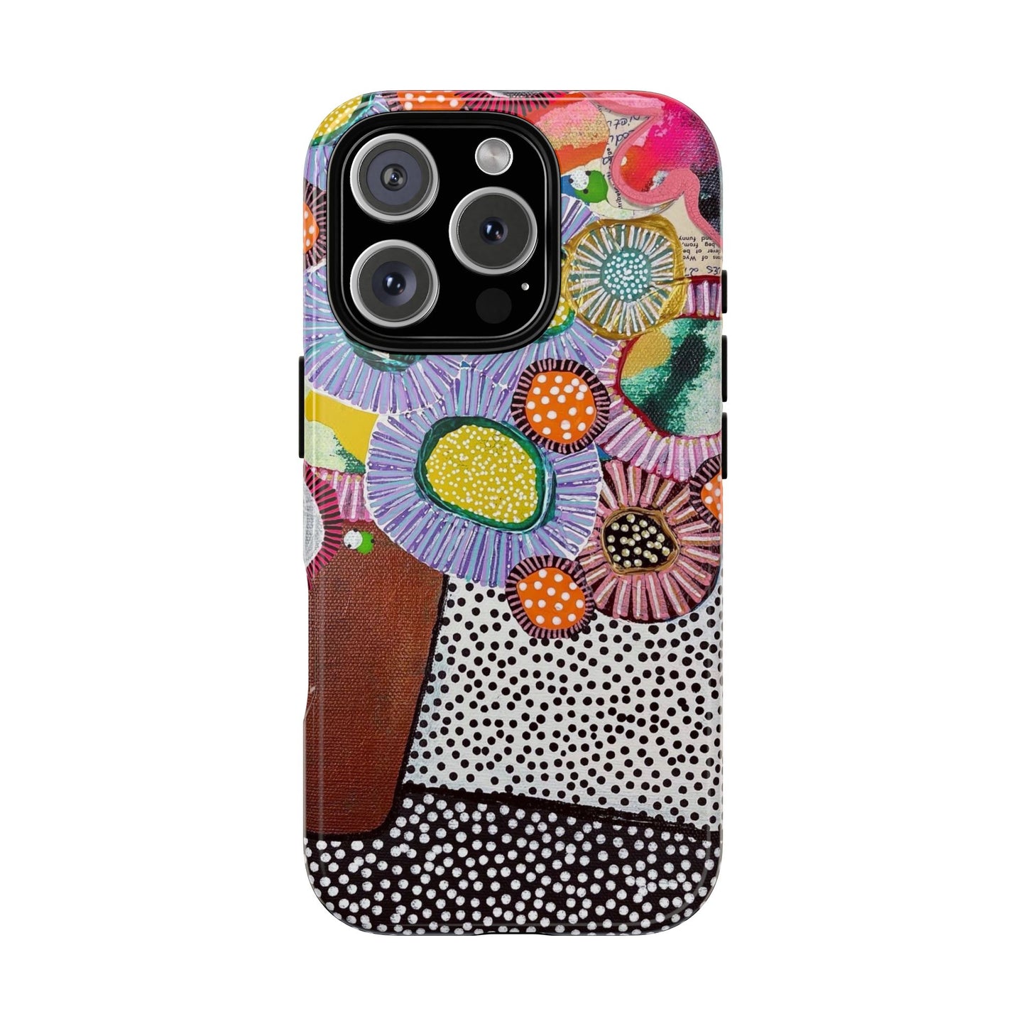 Protective Phone Case — Modern Floral Abstract Design