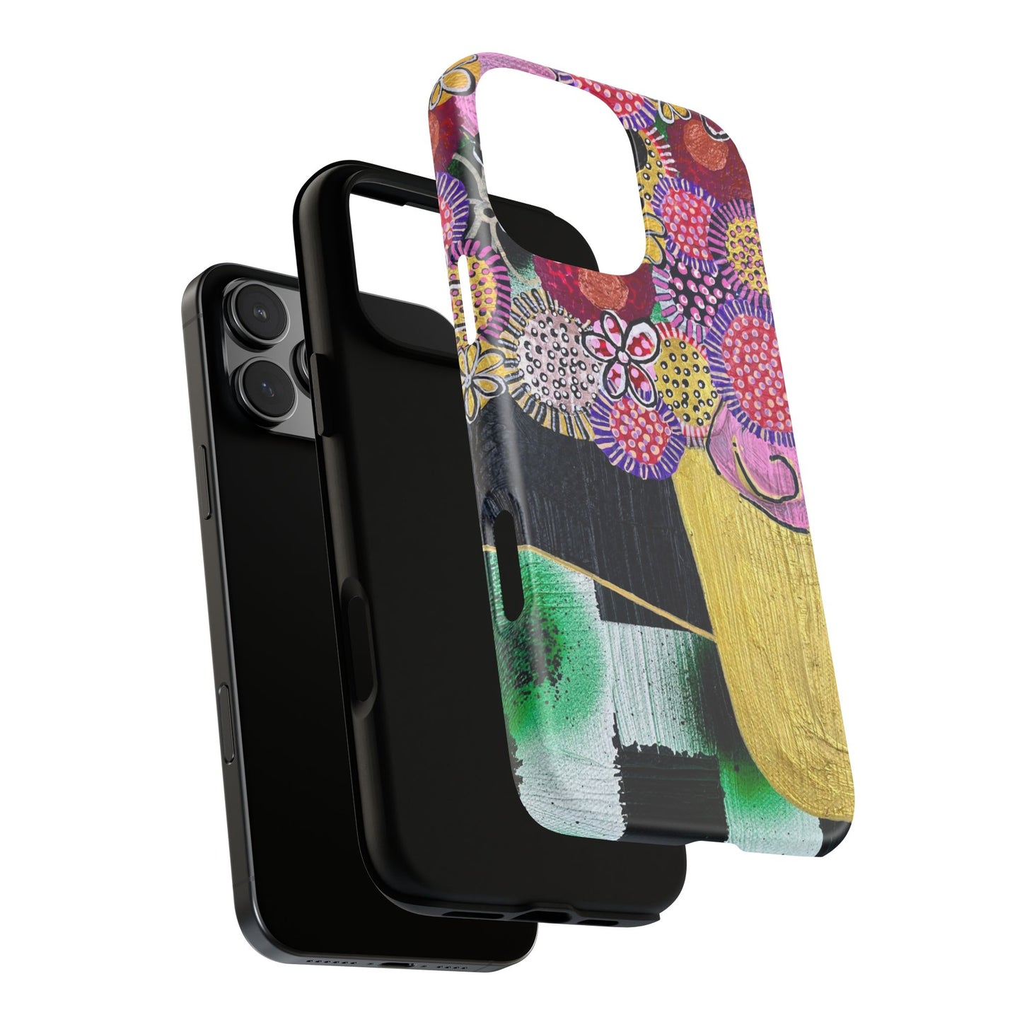 Protective Phone Case — Modern Floral Abstract Design