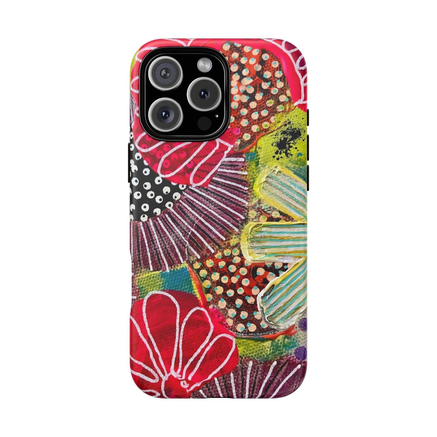 Protective Phone Case — Modern Floral Abstract Design