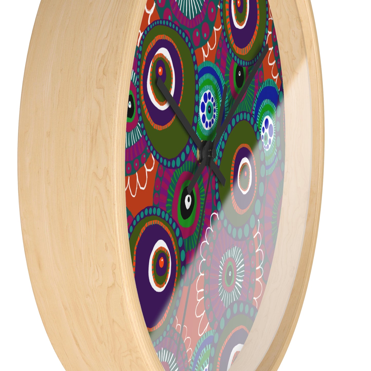 Jessica Wood Artist Floral Art Wall Clock