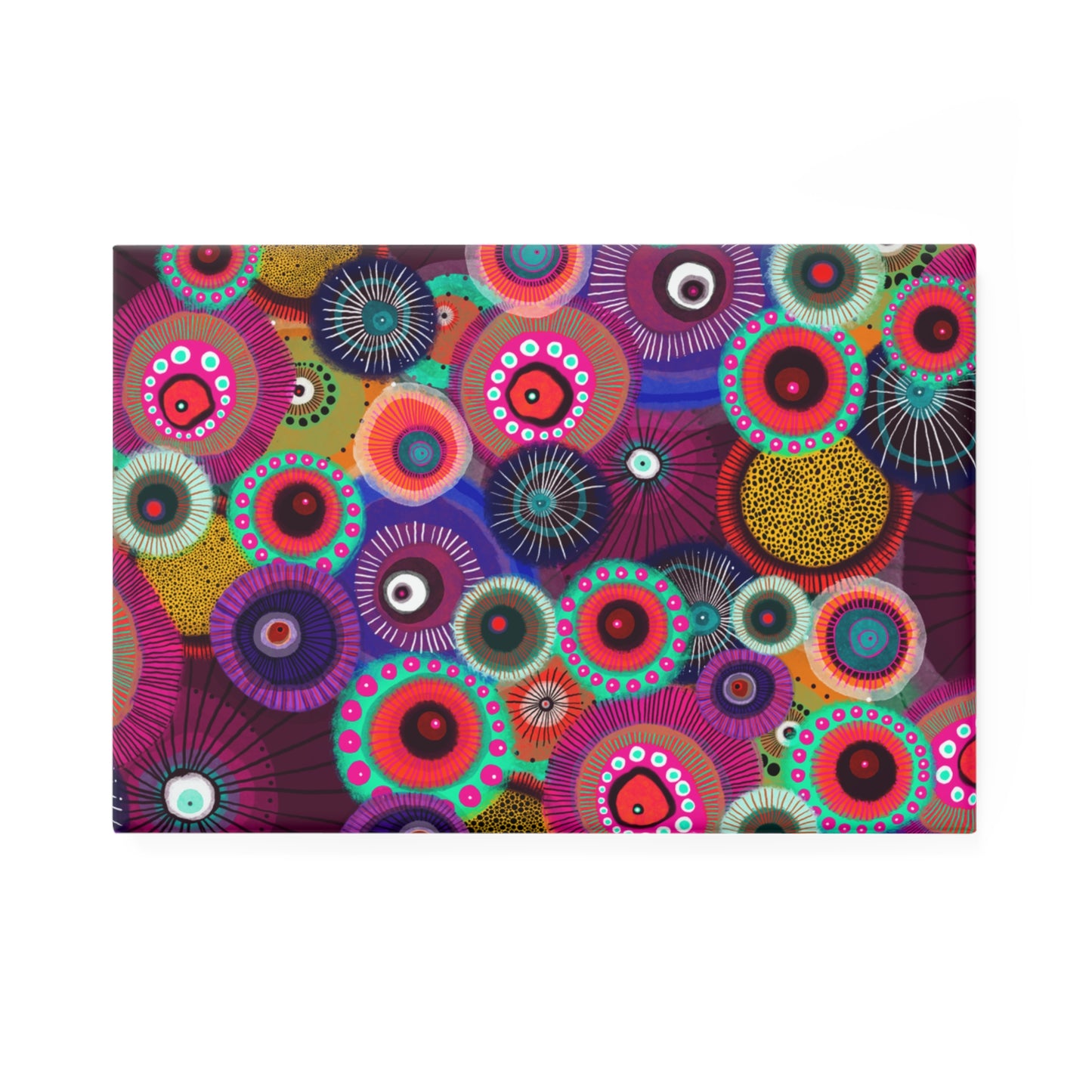 Floral Rectangular Refrigerator Magnet