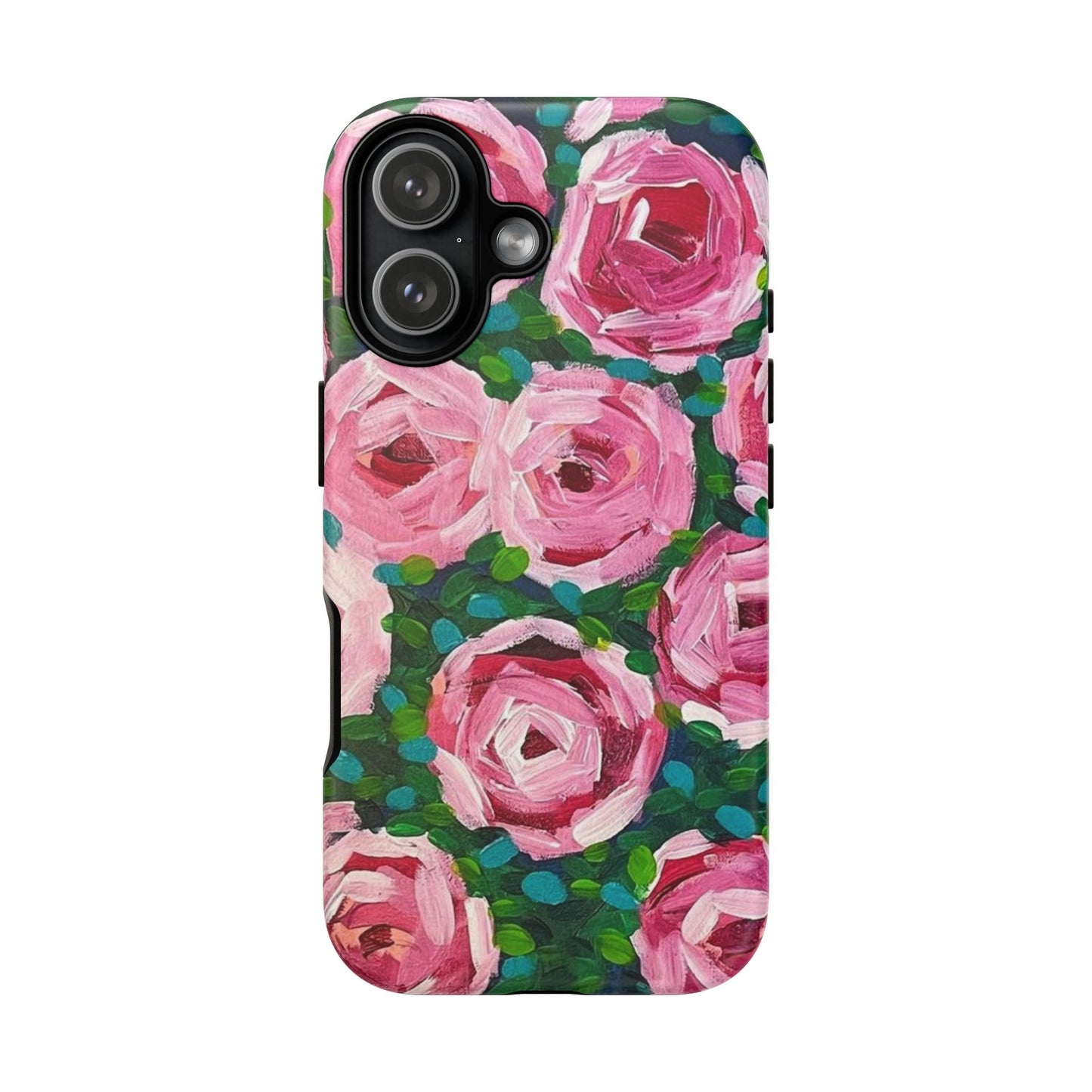 Protective Phone Case — Modern Rose Garden Abstract Design