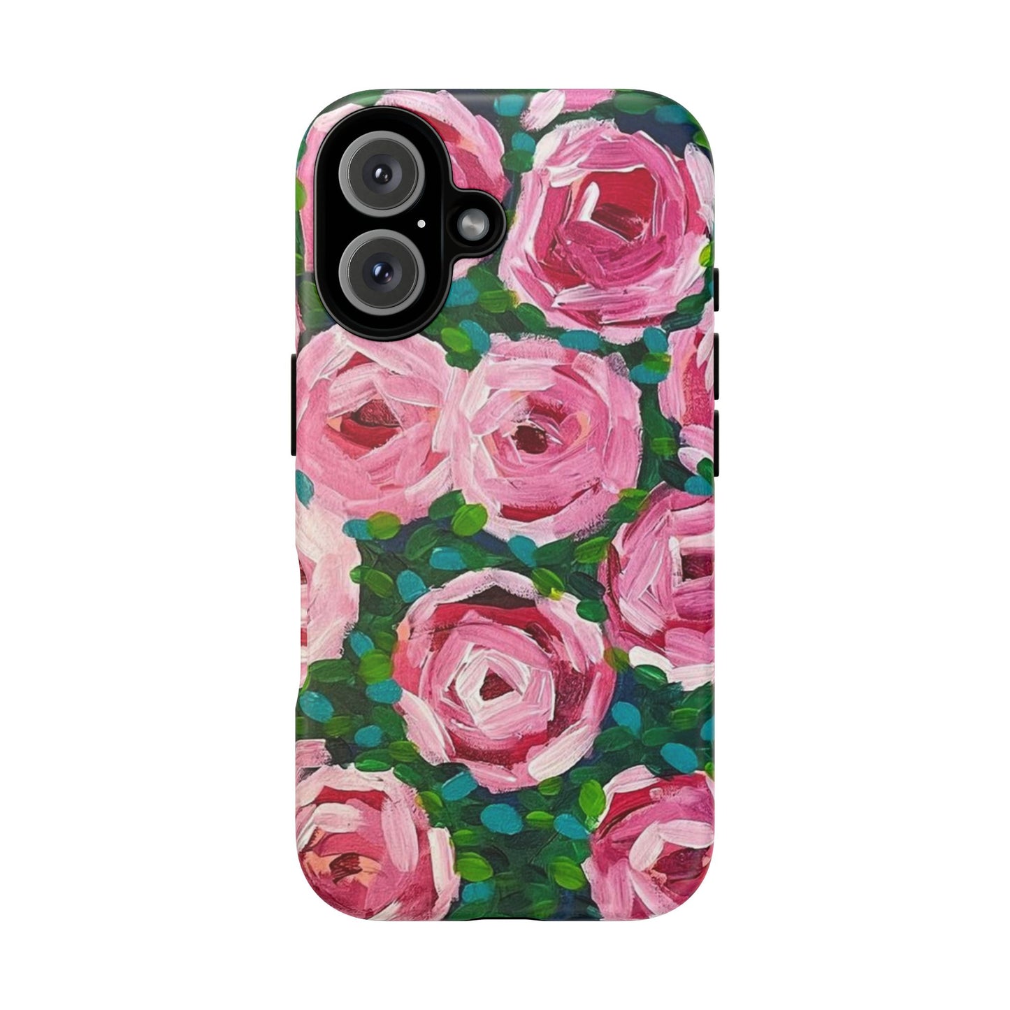 Protective Phone Case — Modern Rose Garden Abstract Design