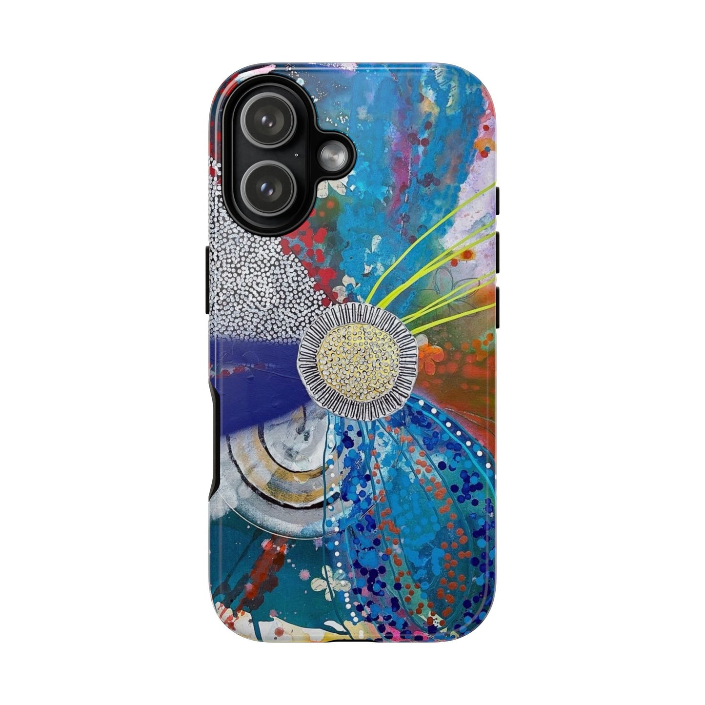 Protective Phone Case — Modern Floral Abstract Design