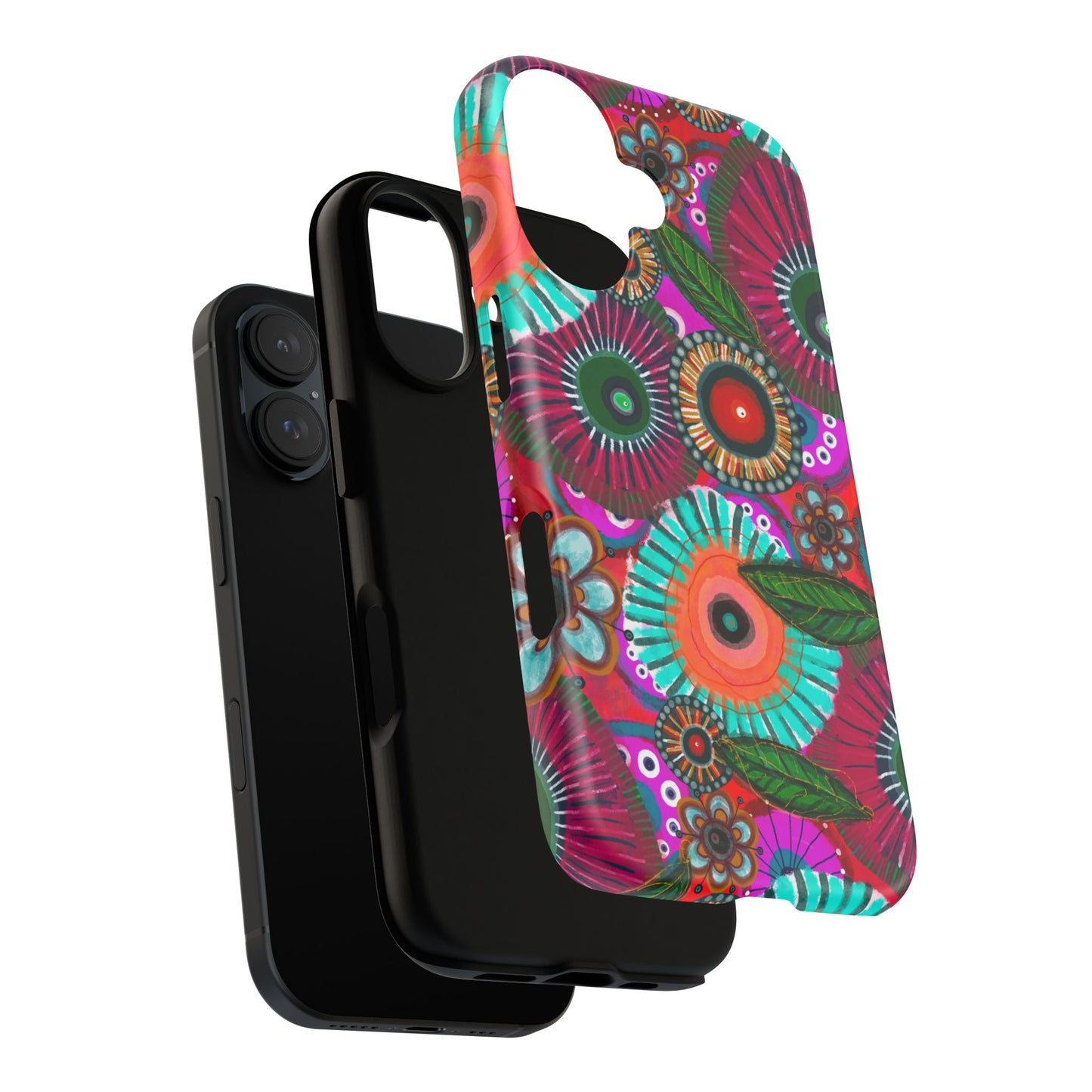 Protective Phone Case — Modern Floral Abstract Design